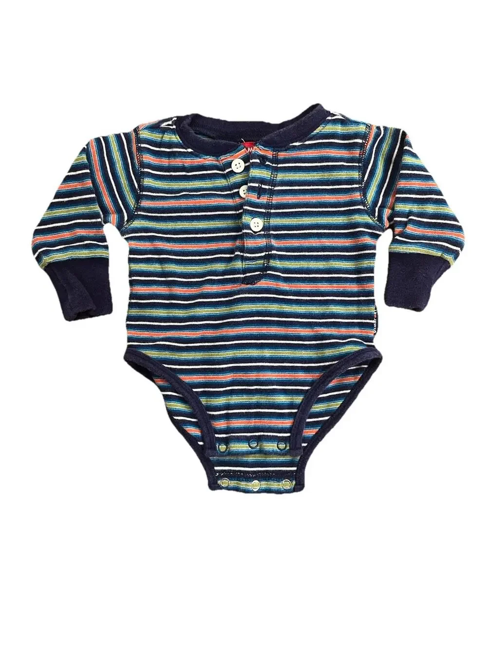 Vintage 1998 Gymboree Gymsport Striped Bodysuit Newborn Baby Long Sleeve